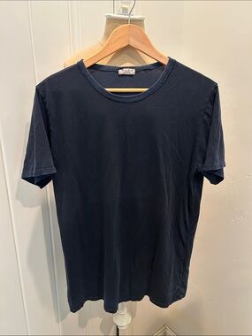 M.I.D.A Dark Navy Cotton Short Sleeve Tee